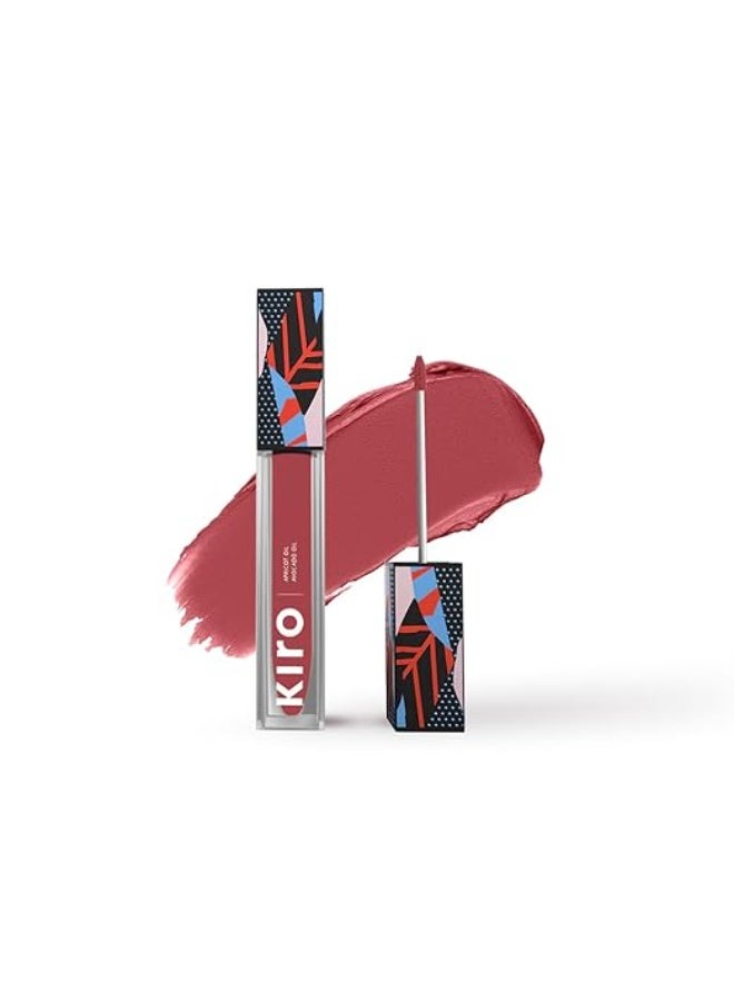 Kiro Non-Stop Airy Matte Liquid Lipstick - Sugar Petal (Brownish Pink), 5ml | Super-Pigmented, Long-Lasting, hydrating | Waterproof, Smudge-Proof, Lightweight | Infused with Avocado & Apricot Oil - Image 1